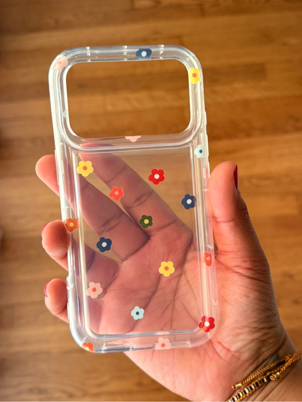 iPhone 17 pro silicone minimal floral clear case